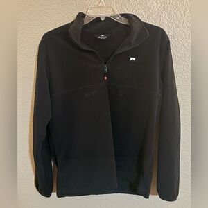 Montec Black Quarter Zip-Up Men's Fleece Sweater